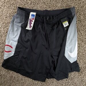 NWT Cincinnati Reds Nike Shorts Men's 4XL Black Grey MLB Baseball Dri-Fit XXXXL